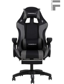 Resim Fashcolle Dynamic Masajlı Gri-Siyah Oyuncu Koltuğu 