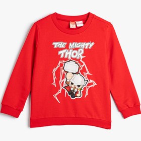 Resim Erkek Bebek Thor Sweatshirt Lisanslı Uzun Kollu Bisiklet Yaka Pamuklu Şardonlu 