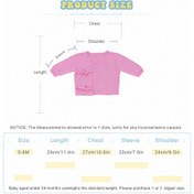 Resim Xindoker 0-6 Aylık Bebekler İçin 100% Pamuklu Yumuşak Uzun Kollü Tişört Ve Pantolon Seti - Unisex - Pembe - Rahat Giyim - Nane Desenli 