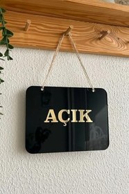 Resim Mağaza Açık Kapalı Tabelası Pleksi - 20 * 15 Cm - 1 Adet Kancalı Cam Vantuzu Hediye 