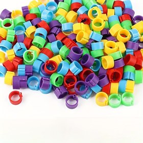 Resim 100 adet Renkli Plastik Kuş Bacak Bantları 0.76 Cm, Tavuk Bilezikleri Tavuk Şansıyla, Tavuklar, Küçük Kuşlar İçin Kolay Tanımlama, Çeşitli Renklerde Dayanıklı Tavuk Bacak Kayışları 