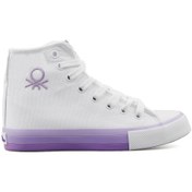 Resim Benetton ® Orijinal Yeni Sezon Kadın Spor Ayakkabı Bn30189 Beyaz Lila 