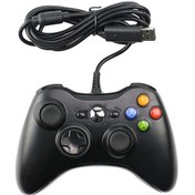 Resim 1 Adet Siyah-usb Kablolu Denetleyici Pc Windows Linux Masaüstü Dizüstü Gamepad Siyah Joystick Windows 7/8/10 Pc Denetleyici Çift Titreşim 