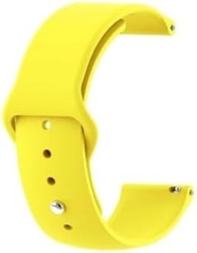 Resim Gpack Ticwatch GTH ile Uyumlu Kordon, Mat Düz Renkli Silikon, Sarı 