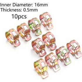 Resim Cloudstore 10 Adet 5-16mm Yakıt Yağ Su Hortum Kelepçesi Bahçe Hortum Metal Clips 