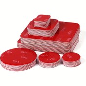 Resim 48 adet/60 adet Akrilik Çift Taraflı Bant Seti - Su Geçirmez, Plastik, Cam, Taş ve Metal için Kalıntı Bırakmayan - Yuvarlak 30mm ve Kare 40mm Boyutlar 