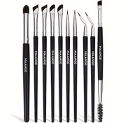 Resim MAANGE 10 Parça Göz Makyaj Fırçası Seti - Far, Kaş ve Eyeliner Fırçaları - Başlangıç Seviyesine Uygun - Seyahat ve Günlük Kullanım İçin - Kadınlar için Hediye 