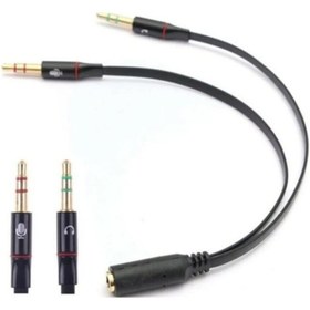 Resim MOLIX Kulaklık Mikrofon Ayırıcı Kablo Y Splitter Kablo 2 X 3.5 Mm Headphone 
