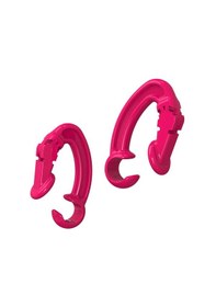 Resim Ekılıf - Apple Uyumlu AirPods Earhook Kulaklık Tutucu Aparat - Pembe Koyu - T15214 Diğer 