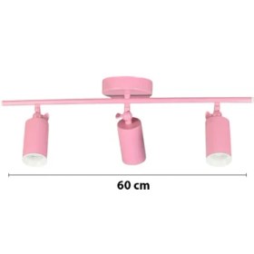 Resim Normadia Modern 3'lü Pembe Spot Avize, Salon, Mutfak, Banyo Için Şık Aydınlatma 