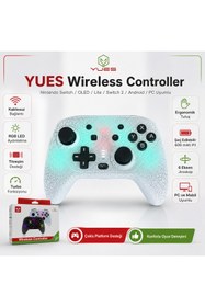 Resim YUES Switch Pro Controller | Işıklı Oyun Kolu - Switch / Switch Lite / OLED / PC / Android Uyumlu 