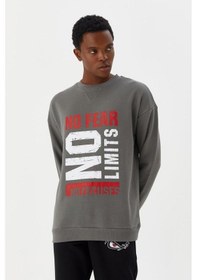 Resim No Fear Erkek Sweatshirt Gri M500233 001 