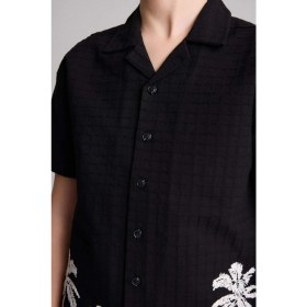 Resim DeFacto Regular Fit Polo Yaka Tropikal Desenli Kısa Kollu Gömlek Erkek Çocuk G7700A826SM 
