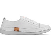 Resim LAL SHOES & BAGS Races Kadın Hakiki Deri Bağcıklı Günlük Ayakkabı-beyaz 
