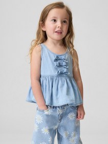 Resim Mavi Fiyonk Denim Bluz - Mavi / 4YRS 