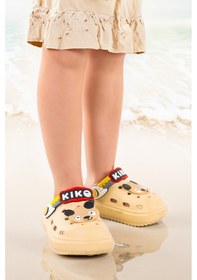 Resim Kiko Kids Twg 755-1 Plaj Havuz Eva Kız Çocuk Terlik Bej 