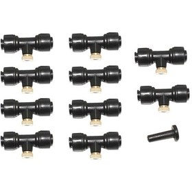 Resim Homyl 10 Takım Sisleme Nozulları Açık Sprey Soğutma Siyah 