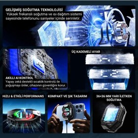 Resim Coofbe Dijital Göstergeli -3 Derece Soğutmalı Telefon Soğutucu Radyatör 3 Mod Tüm Telefonlara Uyumlu 