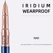 Resim İnce kesim tasarımı ile şık metal kalem, ultra ince iridyum altın uçlu, dayanıklı ve hafif, hassas kaligrafi için mükemmel, rahat tutuş, iki farklı dolma yöntemi, yeniden kullanılabilir mürekkep kartuşu, sanatçılar ve kaligrafiler için ideal, kaligrafi kalem | Şık kalem tasarımı | Dayanıklı mürekkep kalem 