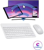 Resim CYBERON Tüm Cihazlara Uyumlu Akıllı Taşınabilir Şarj Edilebilir Kablosuz Bluetooth Klavye ve Mause Seti 