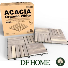 Resim Df Home Ahşap Yer Karosu Renk Organik Beyaz 30X30 (10 Adet=0.9m2) 