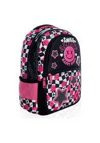 Resim Küçük Çocuk Sırt Çantası, Smile Pembe - Siyah 