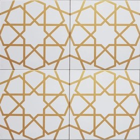 Resim Armada Çini 20x20 Cm SP 89 Beyaz Metalik Kütahya Çinisi Karo 