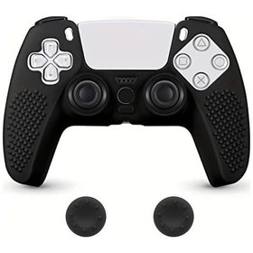 Resim Willowhaven Siyah Sony Ps5 Dualsense Kumanda Kılıfı Ve 2 Çubuk Kapakları 