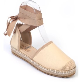 Resim Capone Outfitters Brianna Kalın Tabanlı Bilekten Bağlamalı Kadın Espadril 