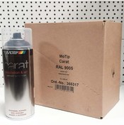 Resim Motip 6 Adet Carat Ral 9005 Mat Siyah Akrilik Boya 400Ml Made in Germany 