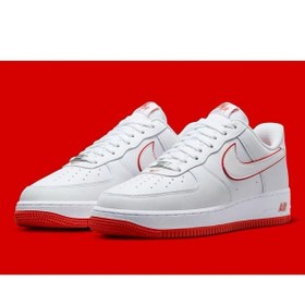 Resim Nike Air Force 1 07 AF1 Beyaz Picante Kırmızı Erkek Günlük Ayakkabı Spor Ayakkabı DV0788-102 