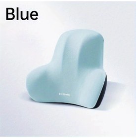 Resim Fochsia Mavi Bel Desteği Hafızalı Ofis Kolçak Yastığı Otomobil Koltuğu Yıkanabilir Mavi Bel Desteği 