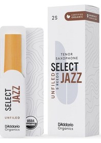 Resim D\'addario Woodwinds Organic Select Jazz Unfiled Tenor Saksafon Kamışı No:2 Soft 