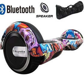 Resim Citymate Elektrikli Kaykay Scooter Hoverboard Akıllı Dengeli - Hover Kart - Çanta Full Paket Desen10 