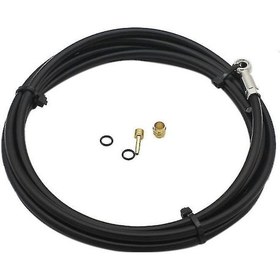 Resim Honmex Magura Mt4/mt5/mt6/mt7/mt8 İçin 2m Siyah Bisiklet Disk Fren Yağ Borusu - Dayanıklı Örgülü İp + Nilon Malzeme 