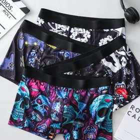 Resim 4 adet Erkekler için düz köşeli iç çamaşırı, nefes alabilen ve rahat düz köşeli iç çamaşırı, elastik spor şortları, günlük giyim için erkekler için rahat ve dayanıklı iç çamaşırı 