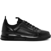 Resim Derimod Erkek Siyah Bağcıklı Kalın Tabanlı Deri Sneaker,Kışlık Spor Ayakkabı 25WFD633118 