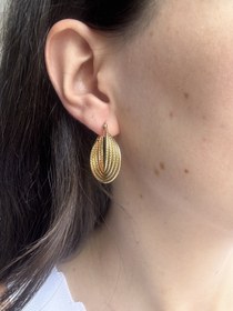 Resim Gold Sarmal Küpe 