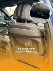Resim Renault Toros Uyumlu Kırmızı Prestij Serisi Dokuma Kumaş Oto Koltuk Kılıfı Ön Tam Arka Alt 
