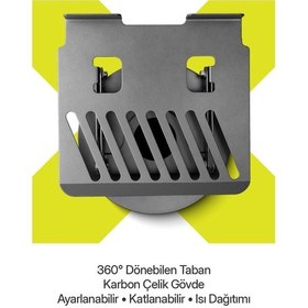Resim Karbon Çelik Metal Laptop Standı Ayarlanabilir, Isı Dağıtımlı 11"-17" Xr99 
