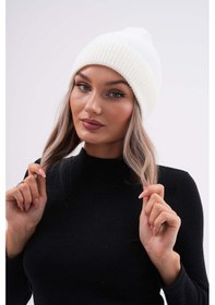 Resim Ritagarcia Peluş Ponponlu Bere Beyaz 