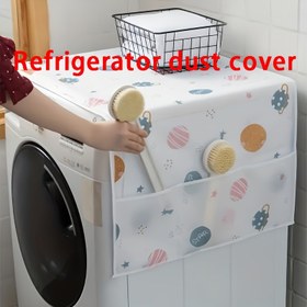 Resim 1 adet rastgele desenli buzdolabı kapağı, restoran mutfak depolama ve asma çantaları 