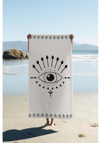 Resim Dijital Baskı Plaj Deniz Havlusu Modern Desenli Peştamal Hvl0089 Renkli 