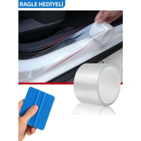 Resim Özgürceseç Araç Kapı Eşik Kaput Çizik Önleyici Şeffaf Koruma Folyosu - Ragle Hediyeli 