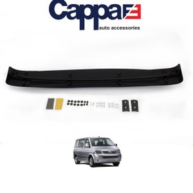 Resim Cappafe Volkswagen T5 Transporter Ön Cam Güneşliği Siperlik Vizör Akrilik (ABS) Piano Black 2003-09 