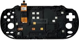 Resim Siyah LCD Ekran Dokunmatik Ekran Digitizer Cam Meclisi Çerçeve Değiştirme Playstation PS Vita PSV 1000 1001 PCH-1001 PCH-1101 için 