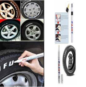 Resim LOVYCO Oto Lastik Yazı Kalemi Beyaz Araç Lastik Yazma Boyama Kalemi 