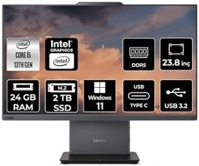 Resim LENOVO ThinkCentre Neo 50a G5 i5 13420H 24GB DDR5 2TB SSD 23.8" FHD W11P All in One & PER4 Bellek 