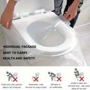 Resim 50 Adet Premium Tek Kullanımlık Tuvalet Oturgağı Kılıfı - Kalınlaştırılmış, Su Geçirmez, Kir Tutmaz Plastik Minderler - Seyahat, Annelik ve Ev Kullanımı İçin 