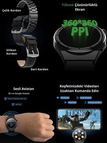 Resim teknotrust Siyah GT3 Max Smart Watch Yüksek Çözünürlüklü Renkli Ekran GPS/NFC/SİRİ Aktif Akıllı Saat 
